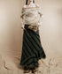 Diagonal Striped Denim Skirt